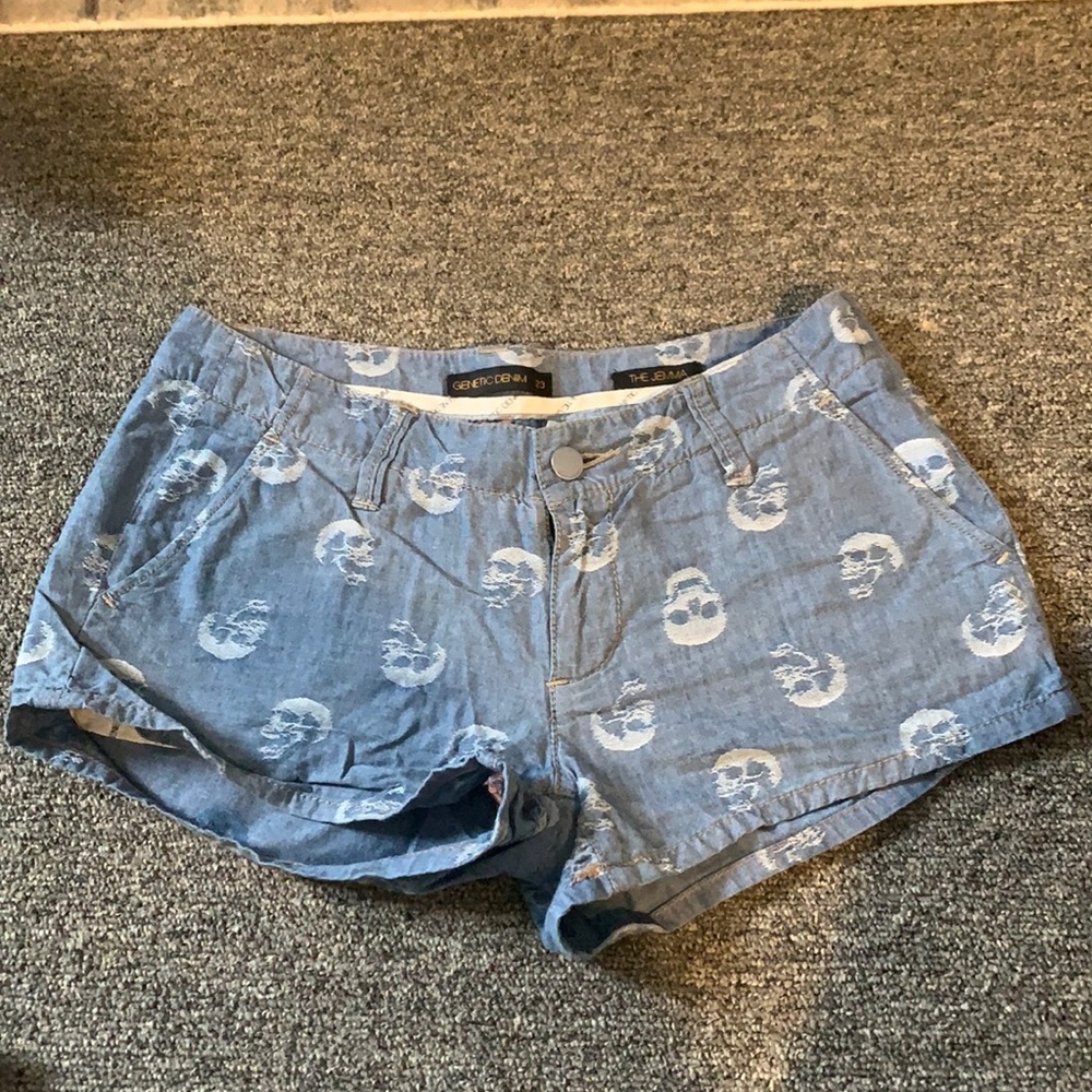 Genetic Denim Jenna Skull Shorts